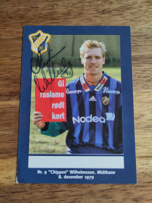 Stabæk autografkort Christian "Chippen" Wilhelmsson - Gi rasisme rødt kort - signert