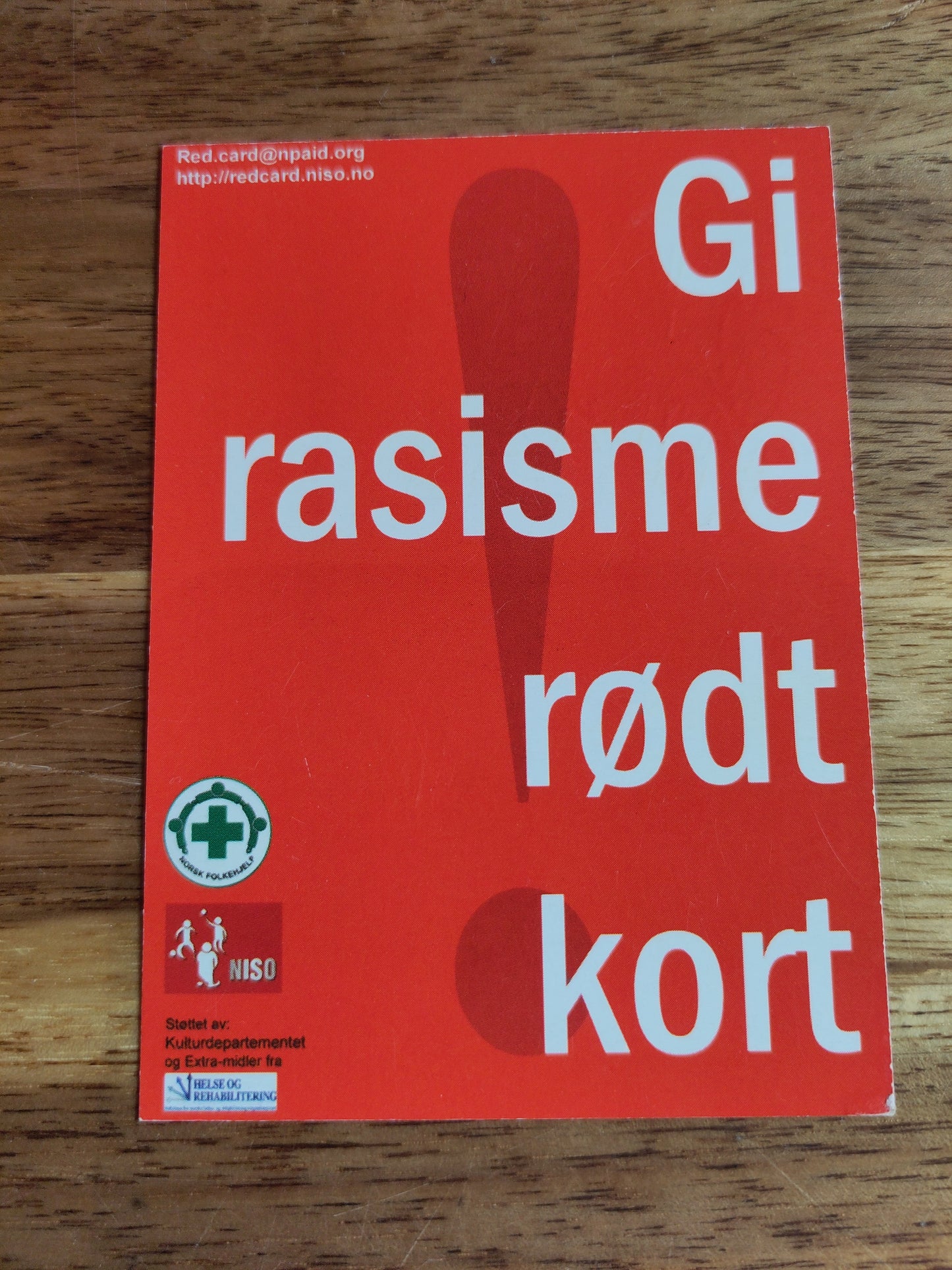 Stabæk autografkort Christian "Chippen" Wilhelmsson - Gi rasisme rødt kort - signert