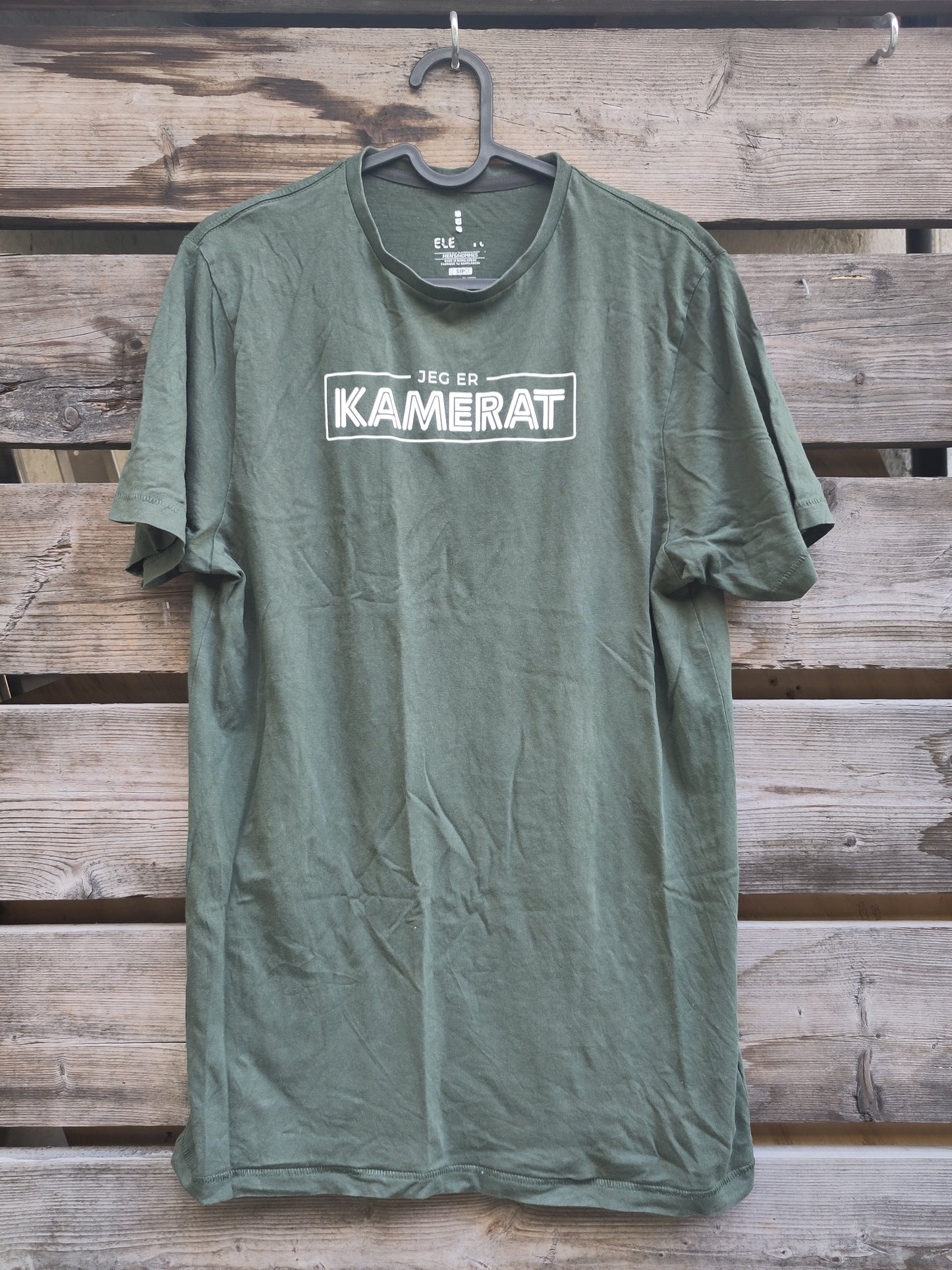 HamKam t-skjorte "Jeg er Kamerat" grønn