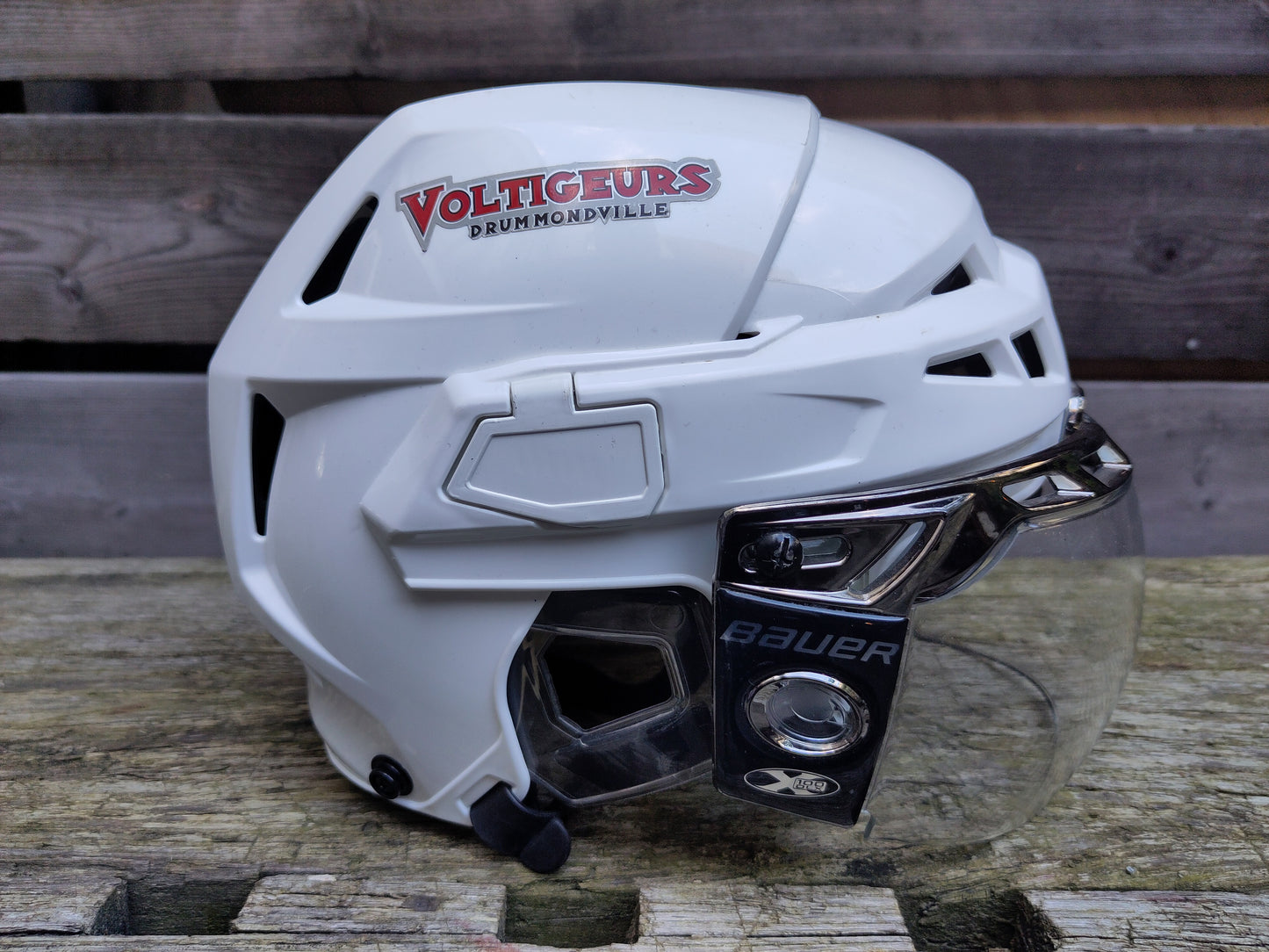 Drummondville Voltigeurs hjelm utøverbrukt Saxrud Danielsen