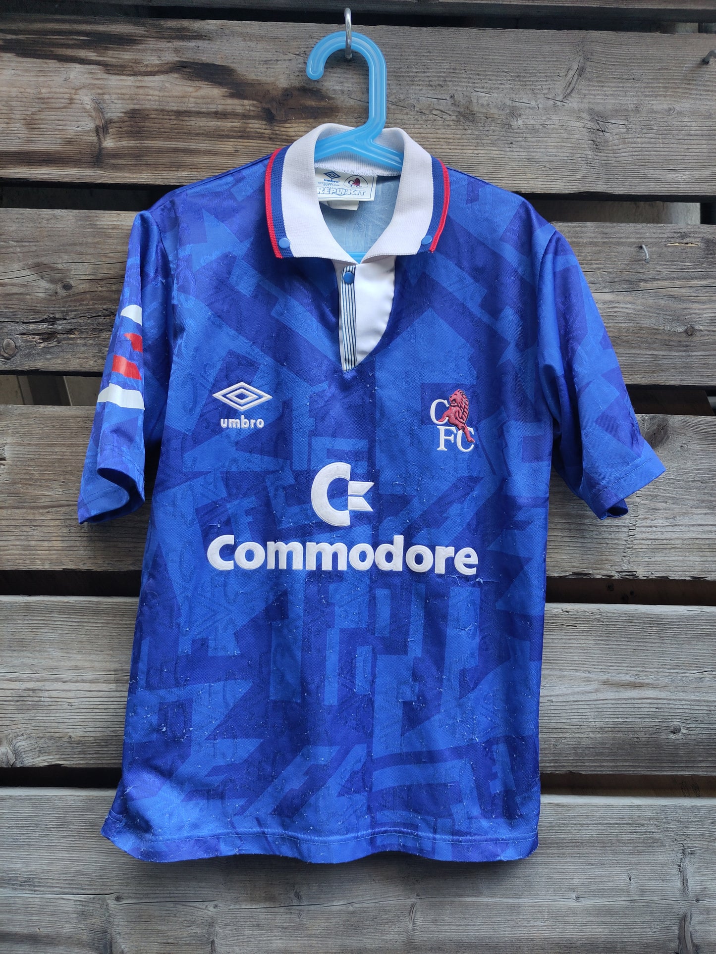 Chelsea drakt 1991-93 hjemme barn (slitt)