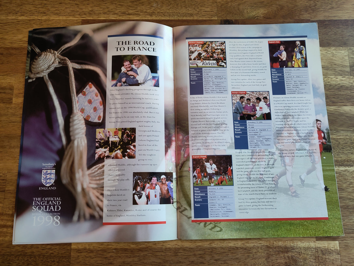 England - The Official England Squad Medal Collection 1998 (coin set)