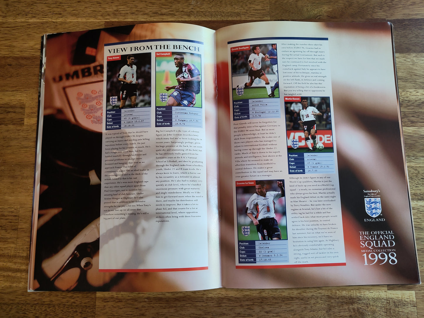 England - The Official England Squad Medal Collection 1998 (coin set)