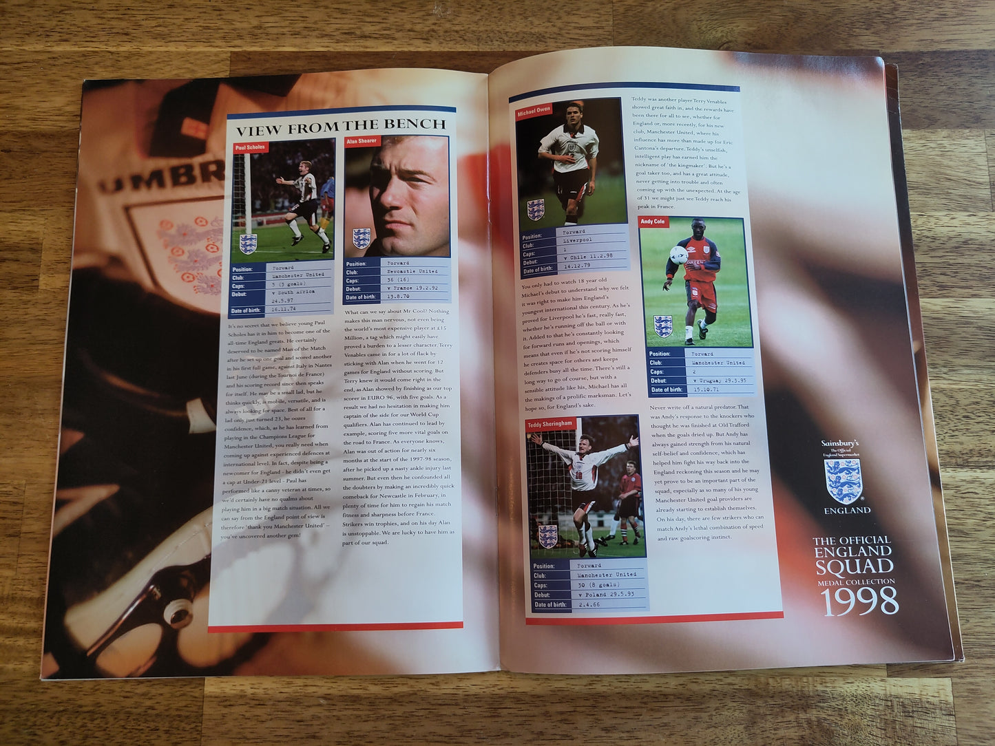 England - The Official England Squad Medal Collection 1998 (coin set)