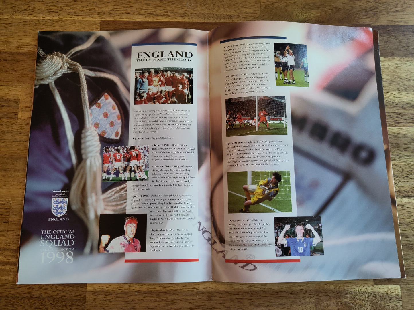 England - The Official England Squad Medal Collection 1998 (coin set)