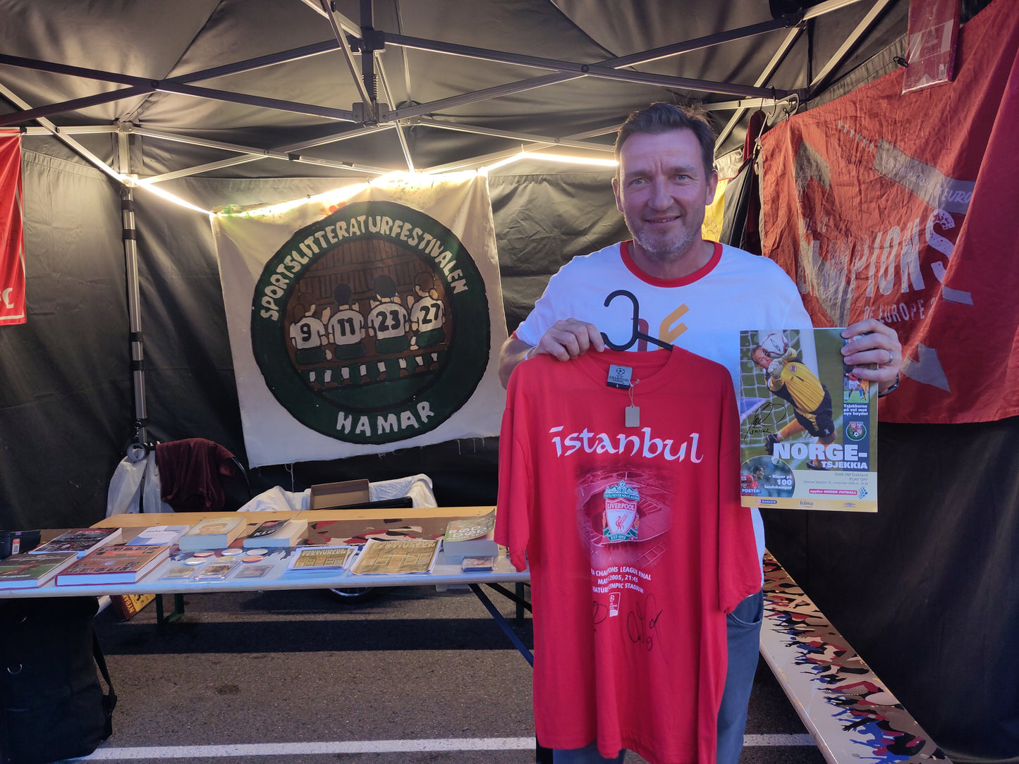 Liverpool drakt 2000-02 hjemme signert Smicer & Berger