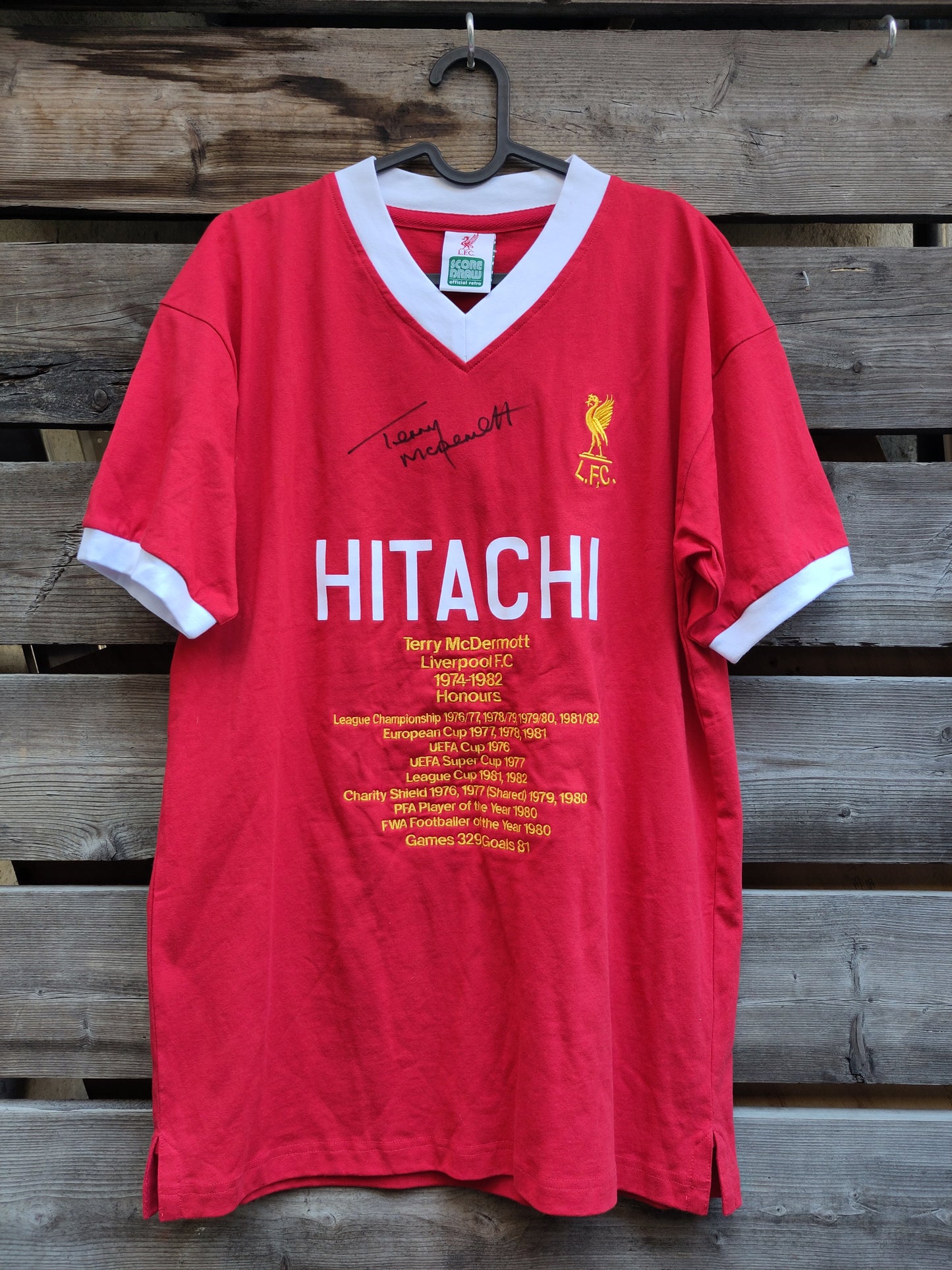 Liverpool drakt 1979-82 hjemme retro signert Terry McDermott