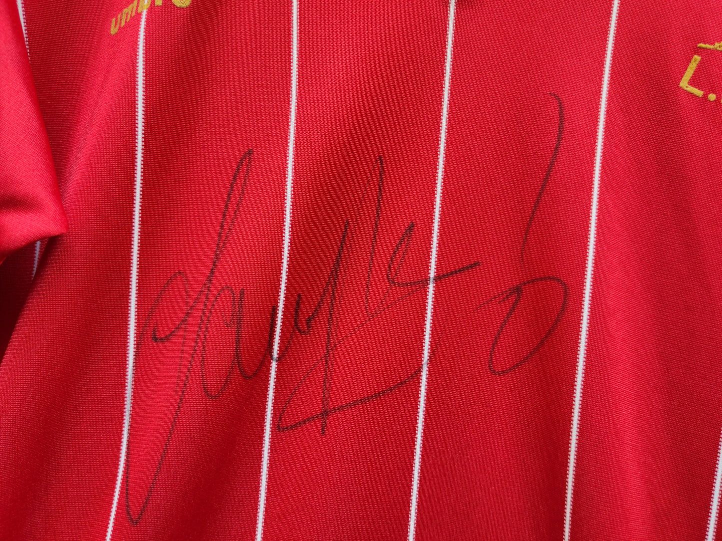 Liverpool drakt 1983-84 hjemme CL signert Sammy Lee