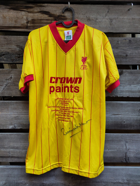 Liverpool drakt 1982-84 borte signert Ronnie Whelan
