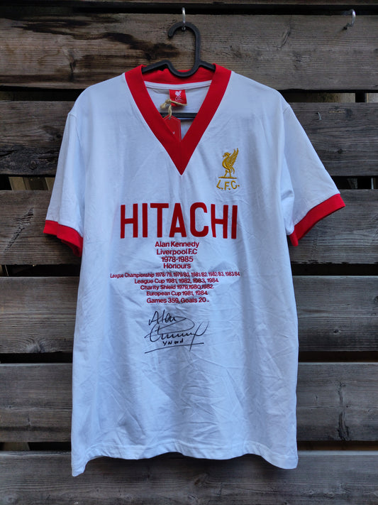 Liverpool drakt 1979-82 borte retro signert Alan Kennedy