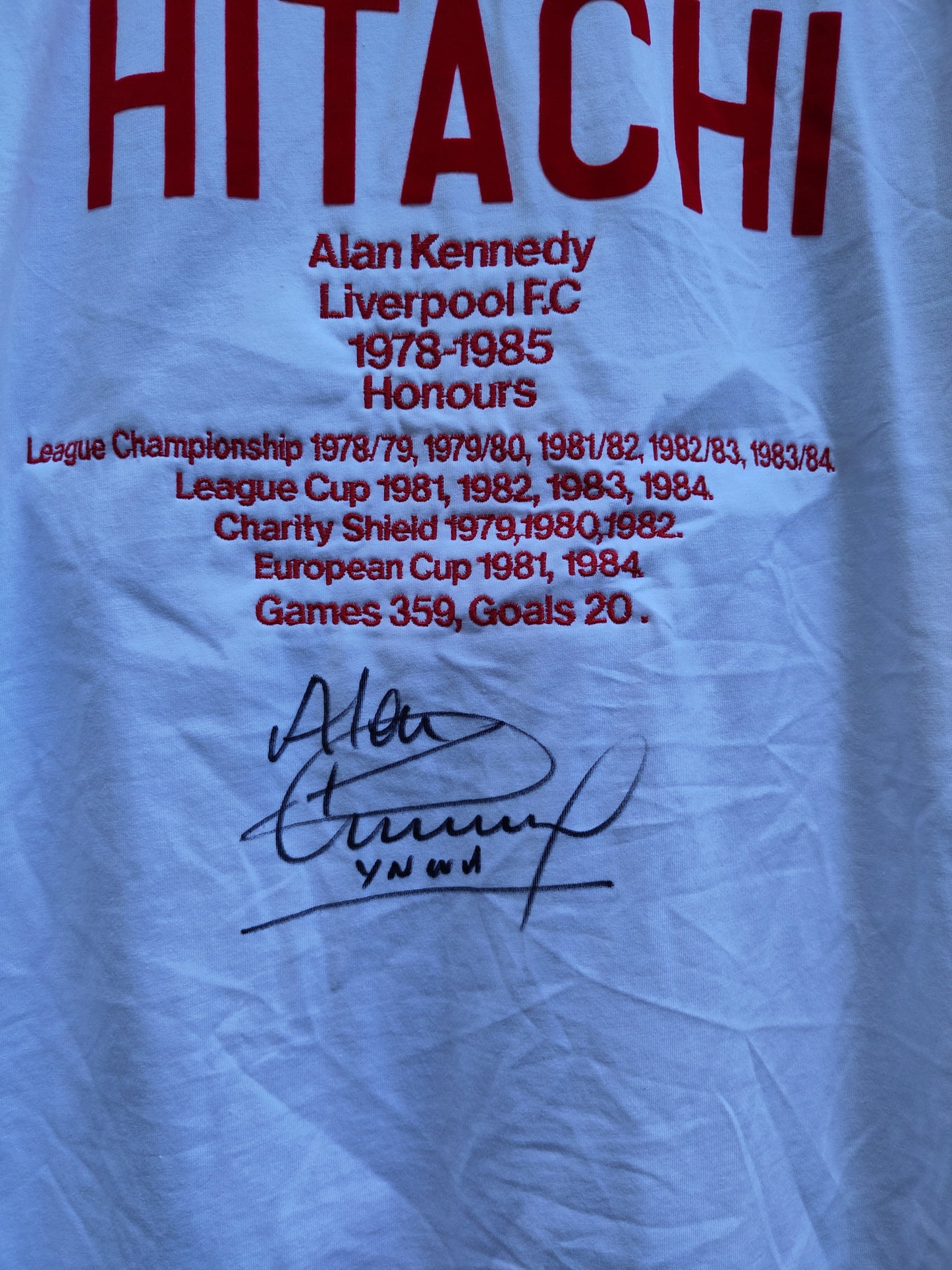 Liverpool drakt 1979-82 borte retro signert Alan Kennedy