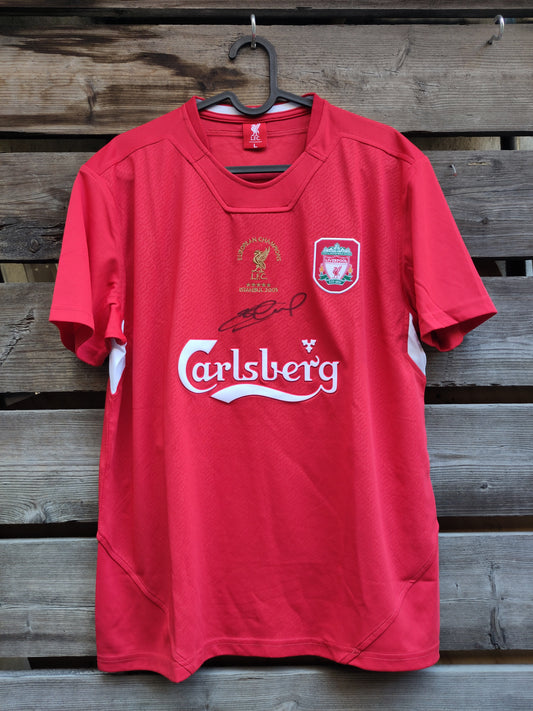 Liverpool drakt 2004-05 hjemme retro signert Steven Gerrard