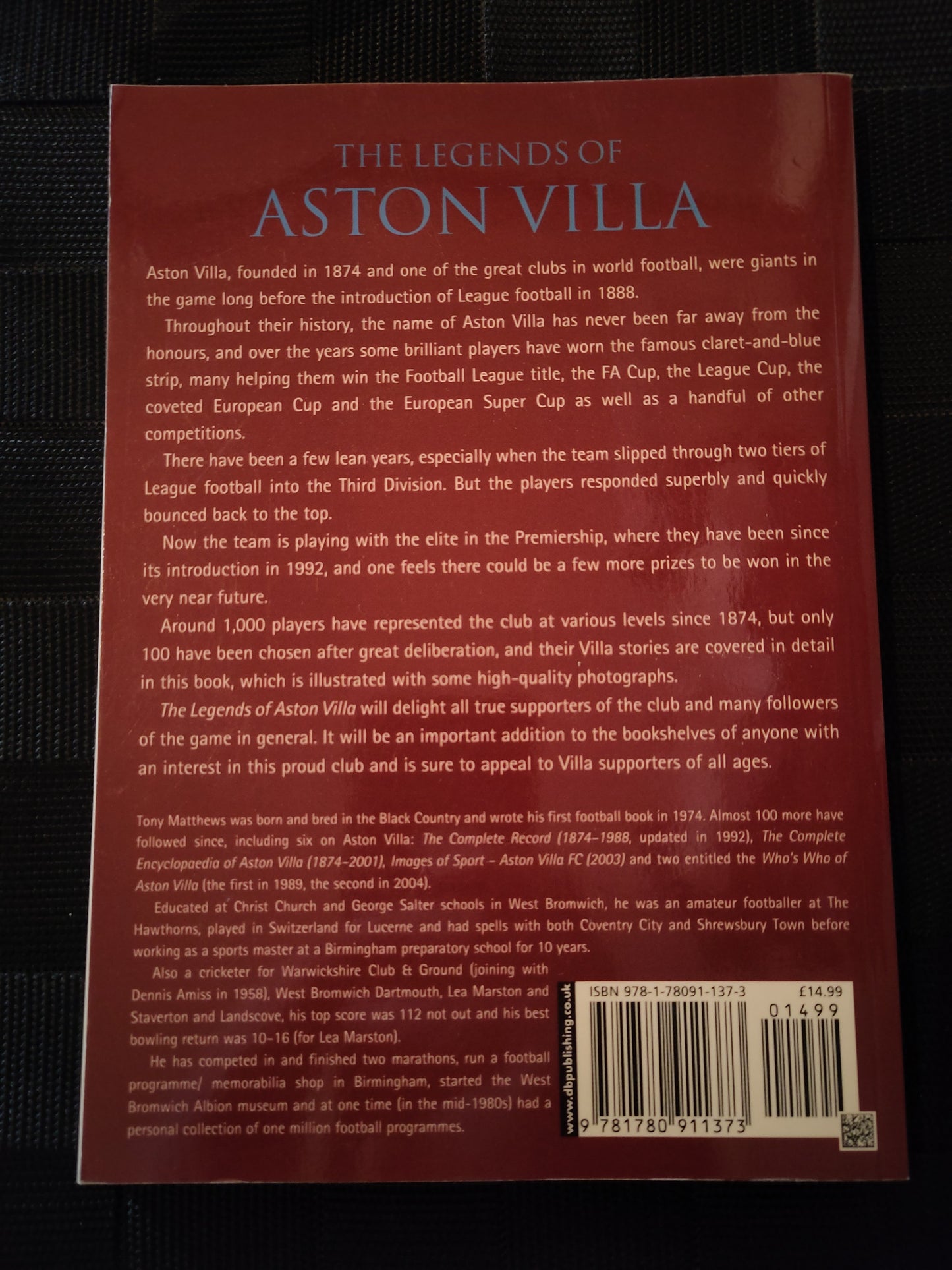 BOK: The Legends of Aston Villa 1874-2007 (Matthews)