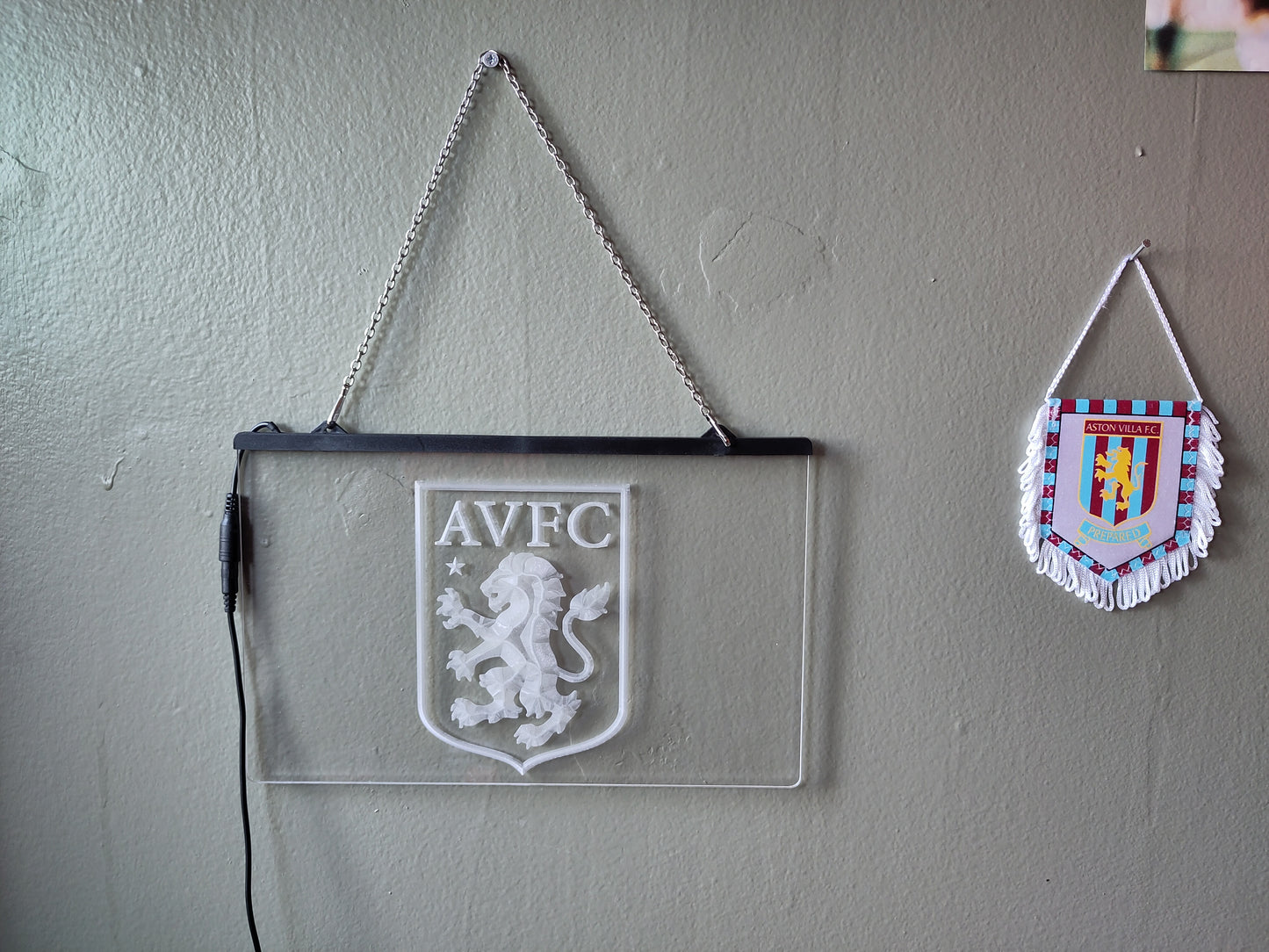 Aston Villa lystavle/lampe