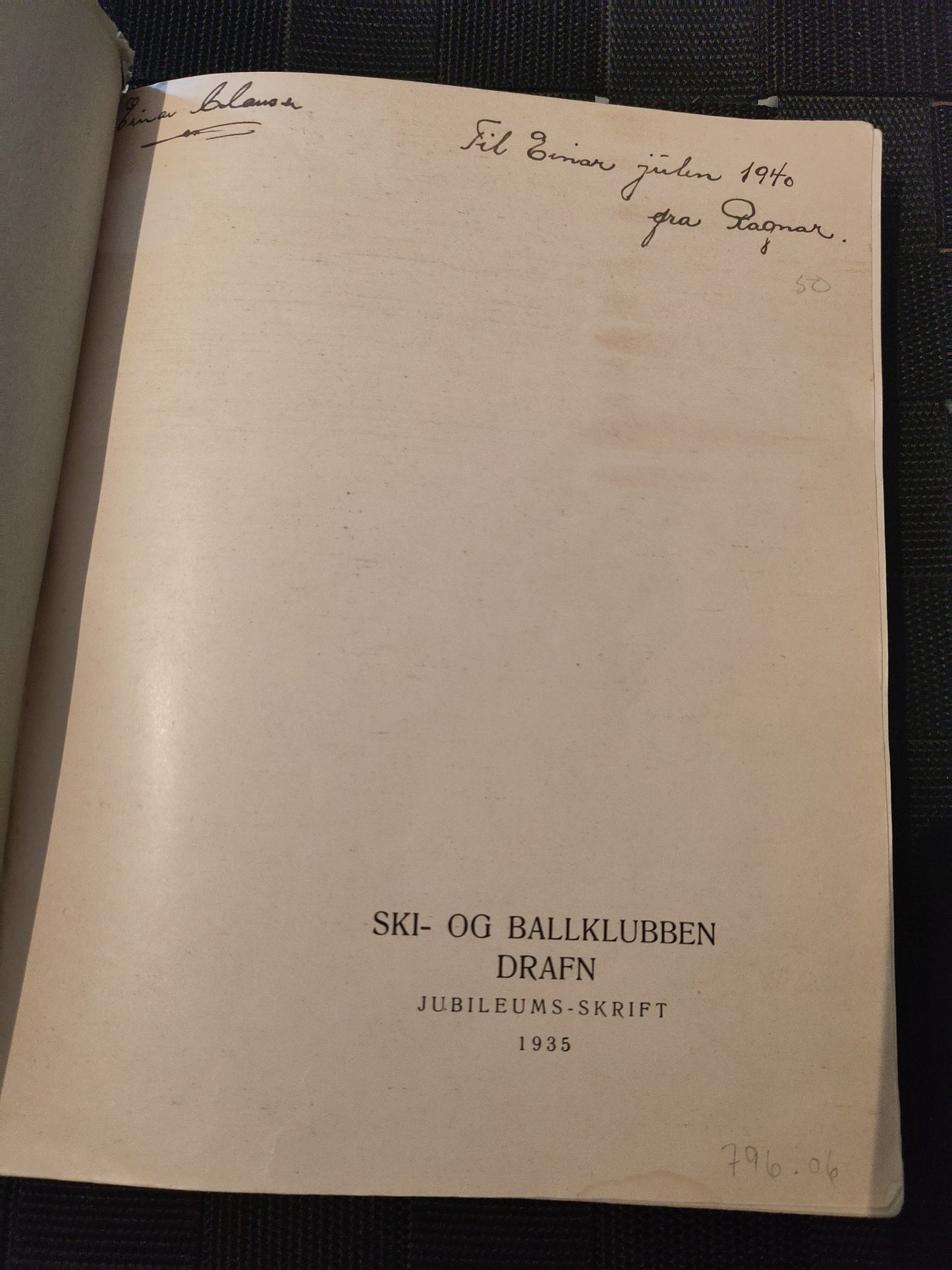 BOK: Drafn jubileumsbok 1910-1935