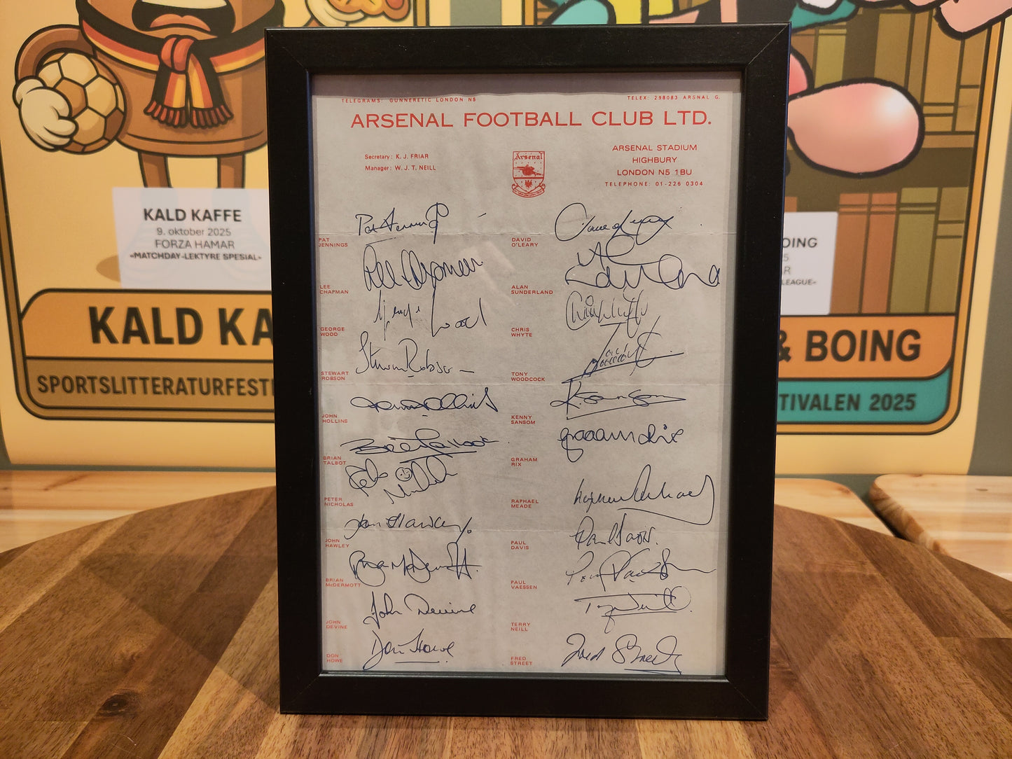 Arsenal autografer 1980-tall*