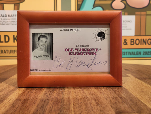Ole "Lukkøye" Klemetsen bilde autografkort signert*