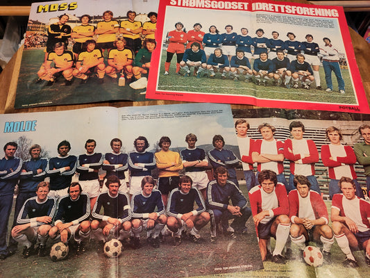 Plakater: Lagbilder norske lag 70-tall
