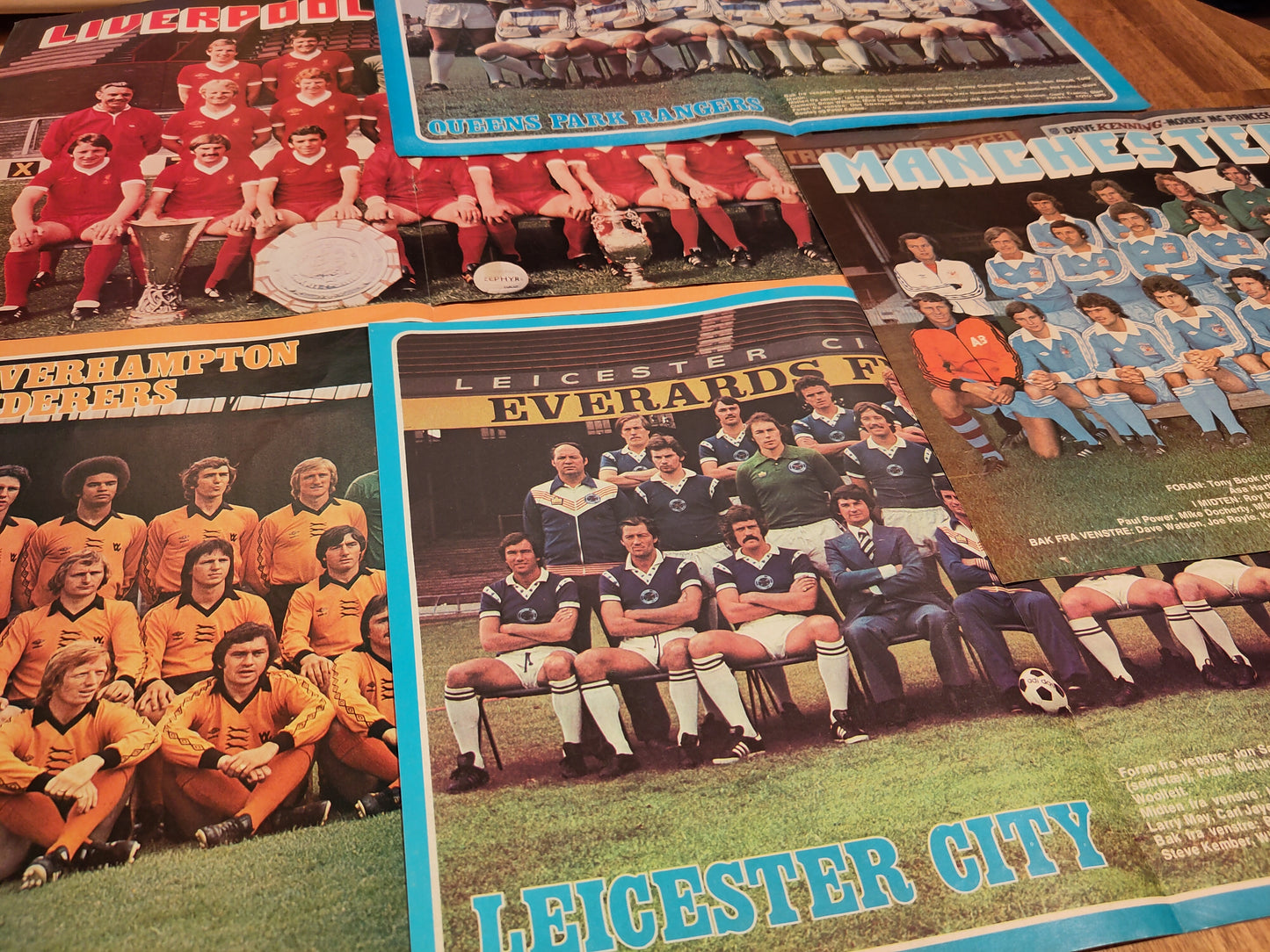 Plakater: Lagbilder engelske lag 70-tall