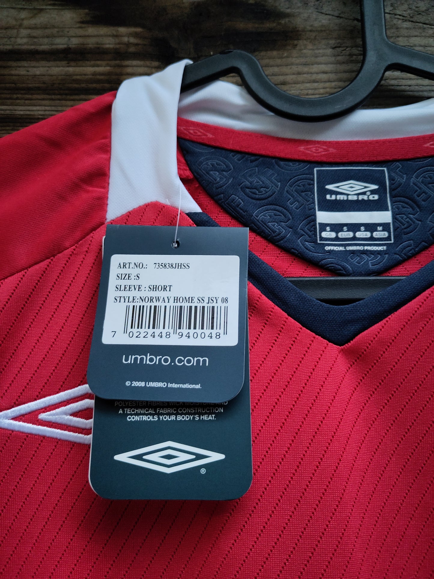 Norge drakt 2008 hjemme dragelogo (ubrukt)* (BNWT)