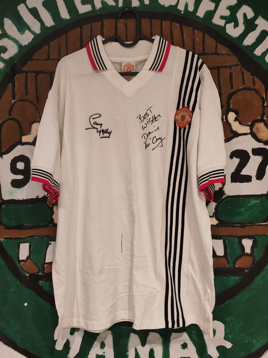 Manchester United drakt 1976-80 borte retro signert McIlroy & McCreery*