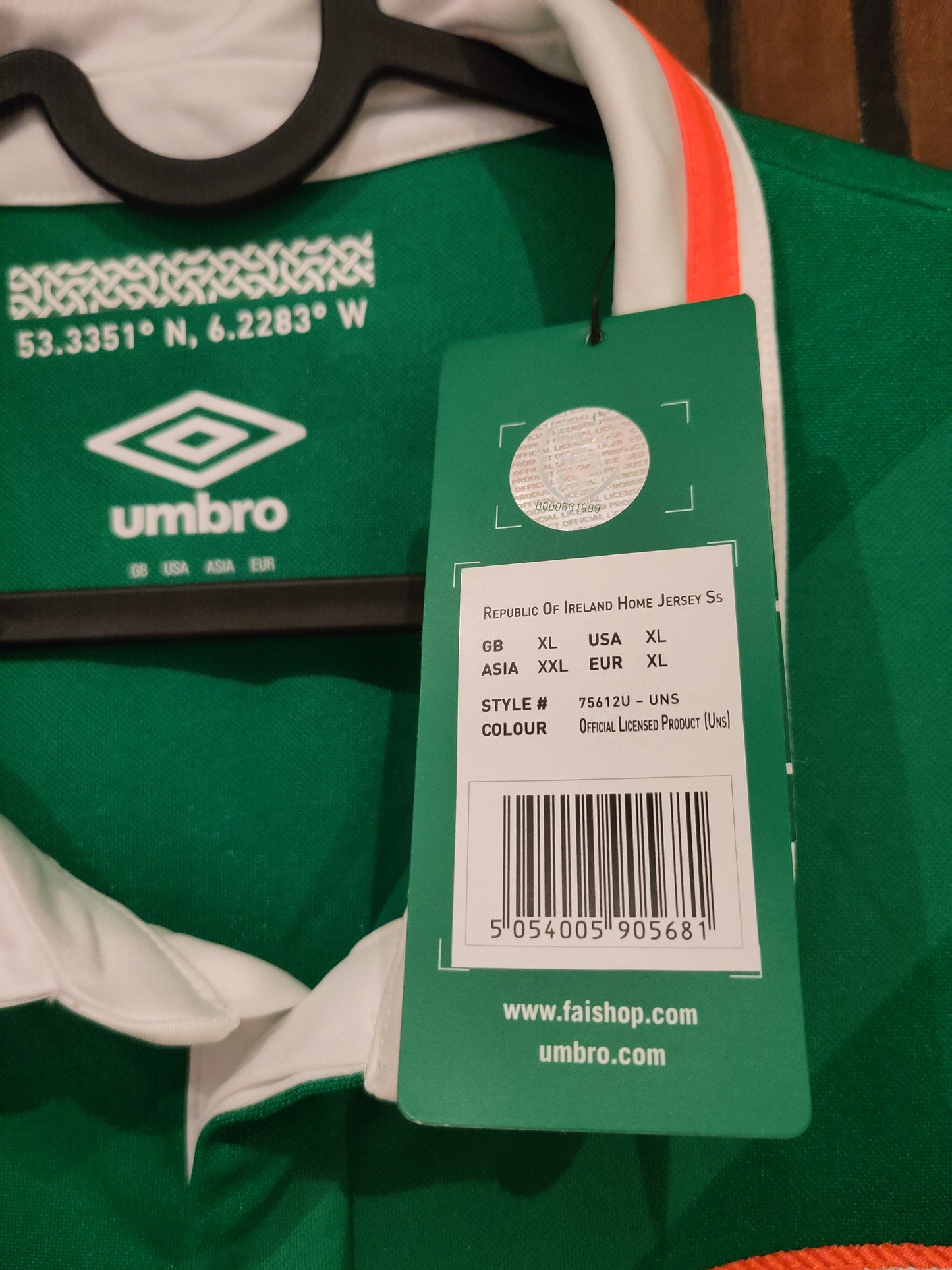 Irland drakt 2016 hjemme (BNWT)
