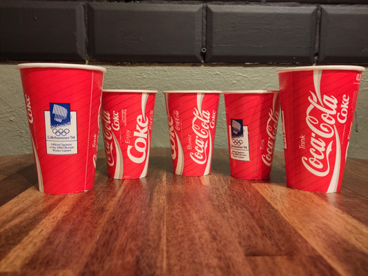 OL 1994 Lillehammer pappkrus Coca-Cola (to størrelser)*