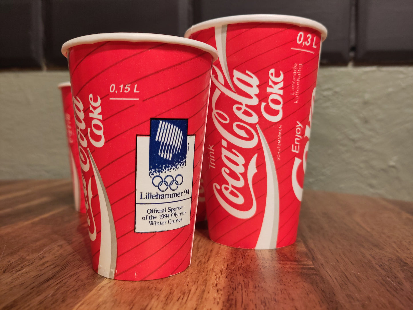 OL 1994 Lillehammer pappkrus Coca-Cola (to størrelser)*