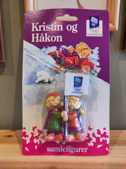 OL 1994 Lillehammer samlefigurer Kristin og Håkon (diverse)*