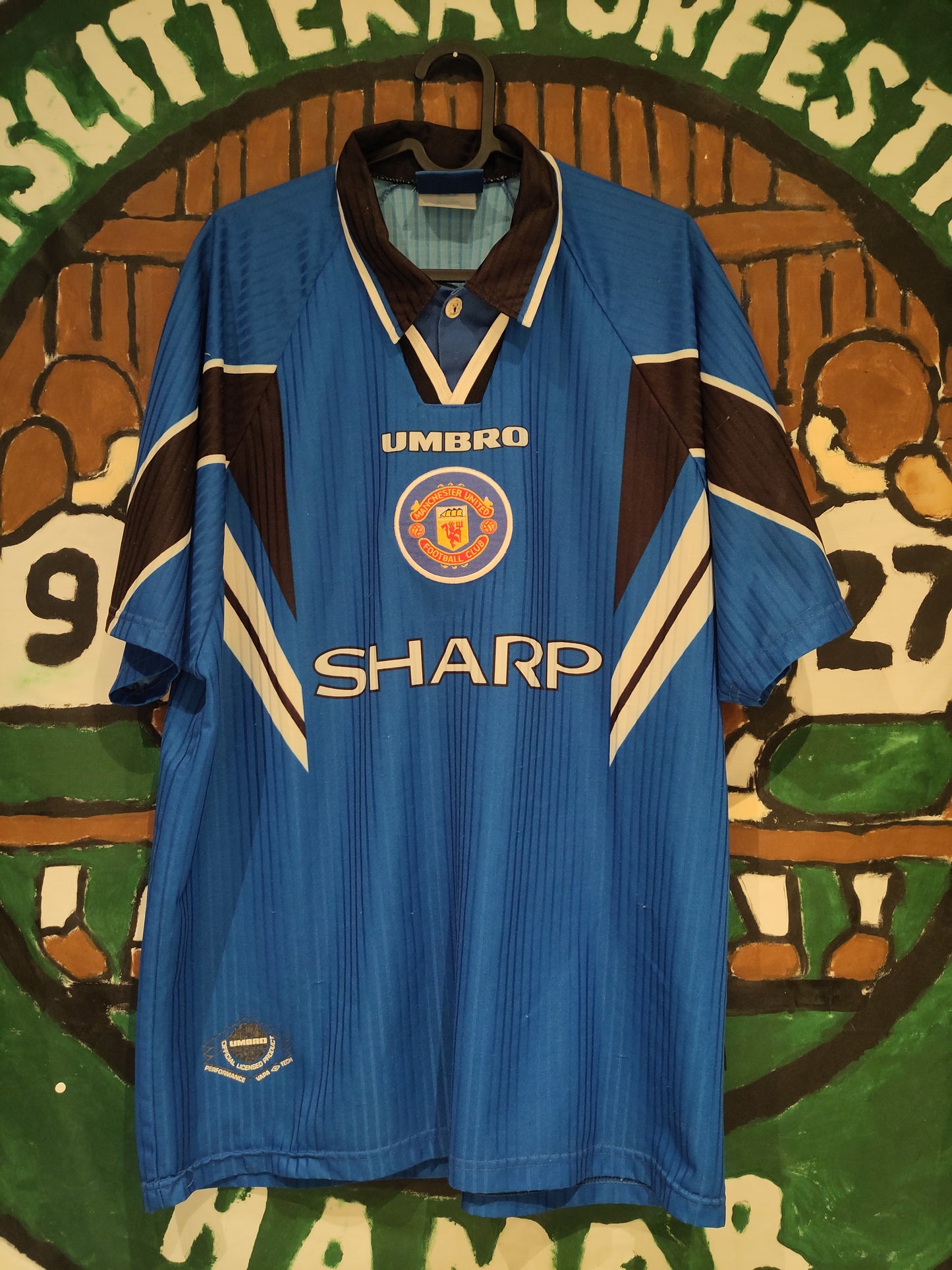 Manchester United drakt 1996-98 borte/tredje signert Solskjær*