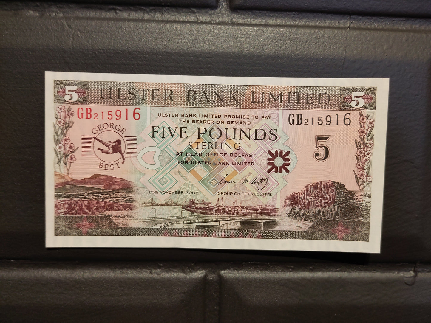 George Best seddel 5 pund*