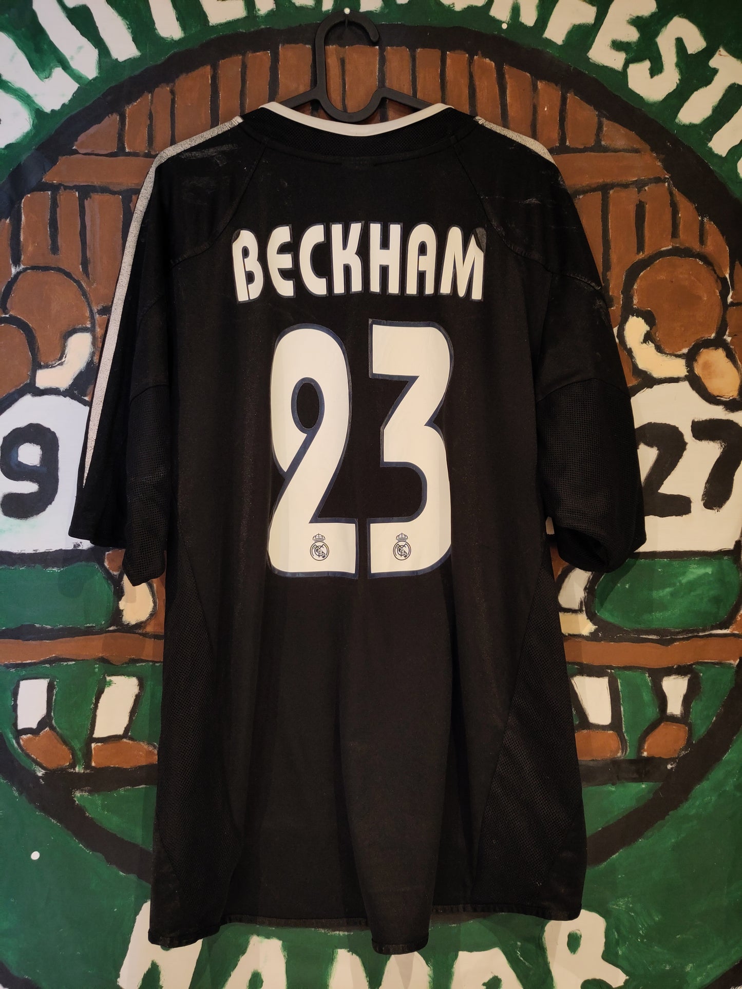 Real Madrid drakt 2004-05 borte Beckham (flekker)