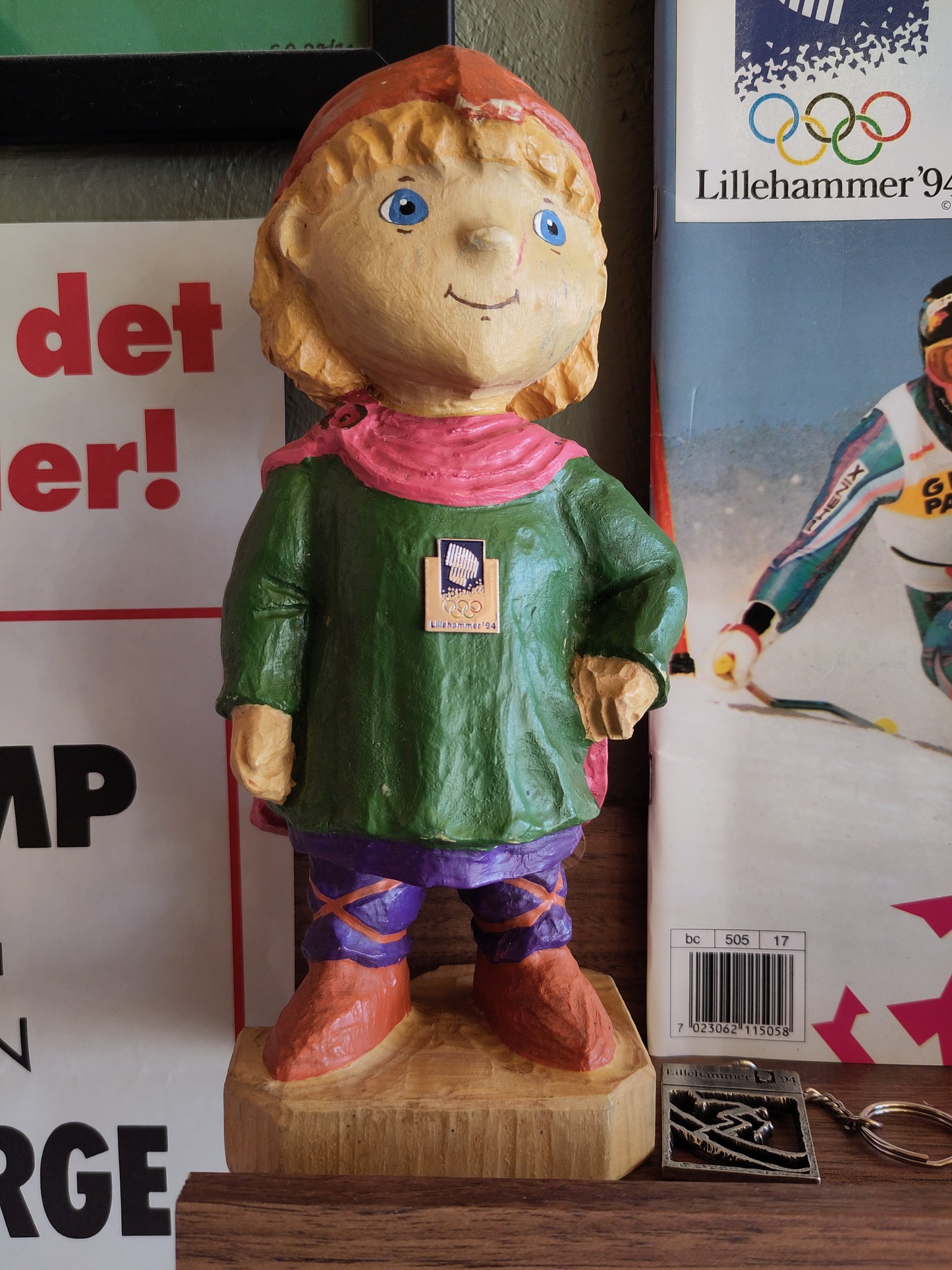 OL 1994 Lillehammer figur Håkon tre stor (skadet)*