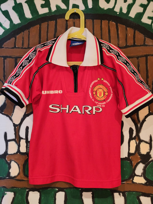 Manchester United drakt 1998-00 hjemme barn Treble winners*