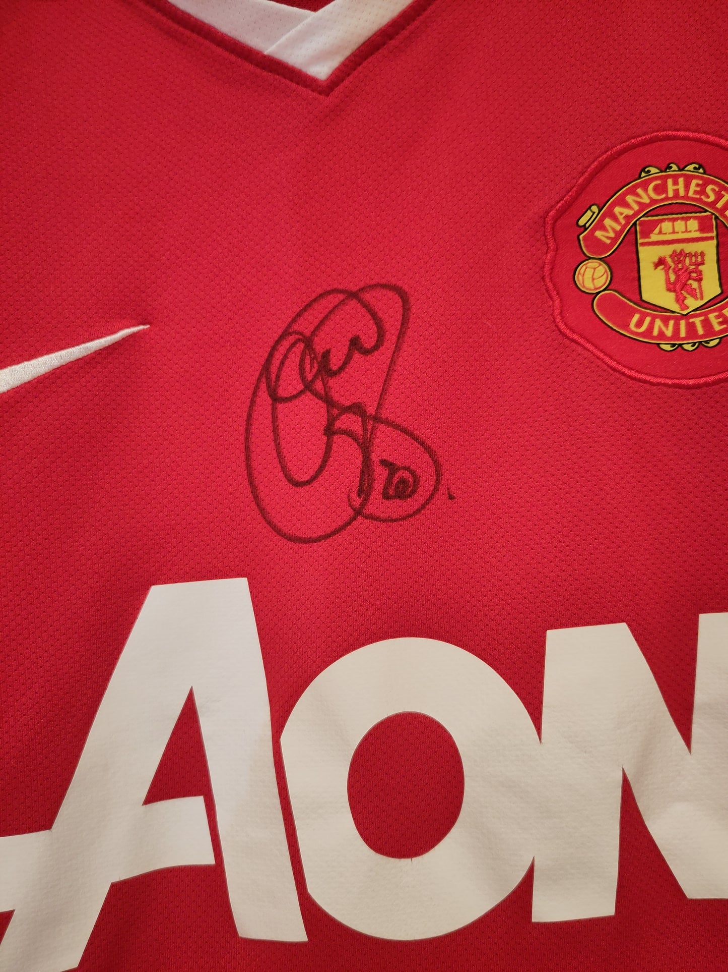 Manchester United drakt 2010-11 hjemme Rooney signert Solskjær*