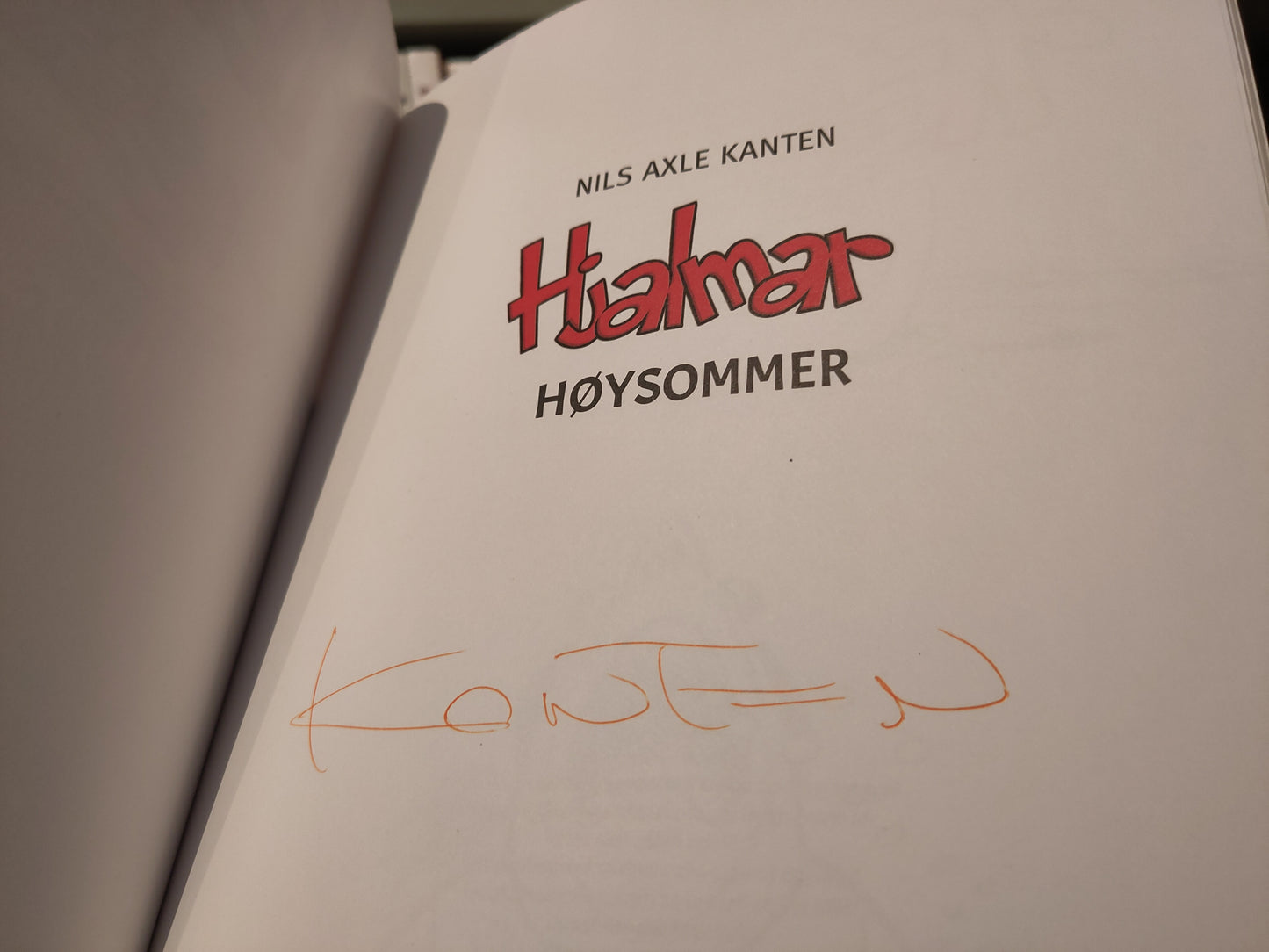 Hjalmar: Høysommer (Kanten) signert