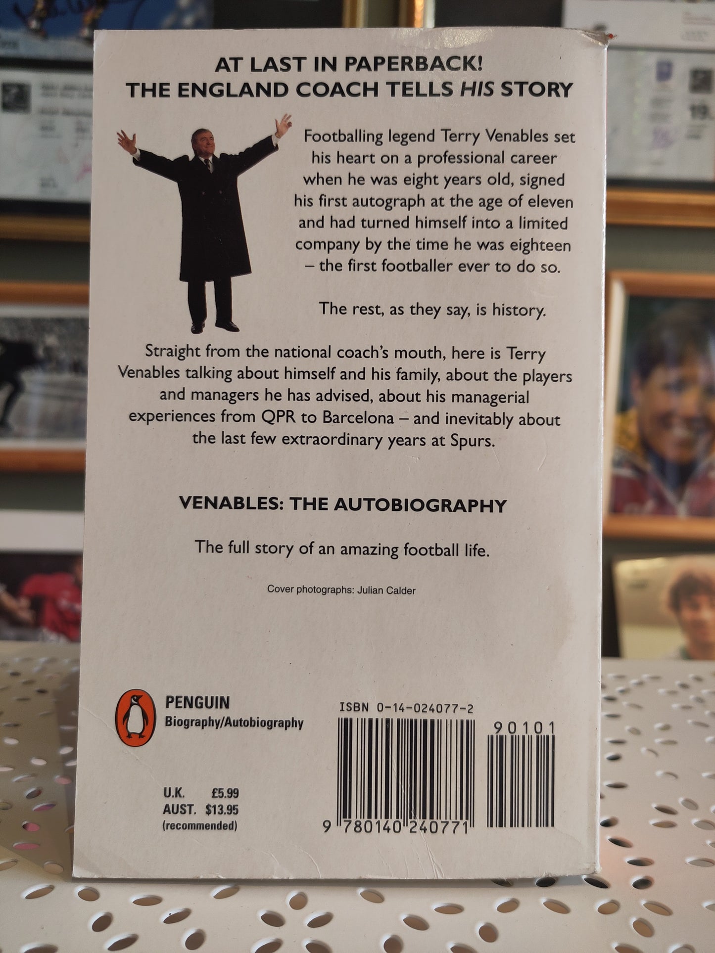 BOK: Venables - The Autobiography (Venables/Hanson)
