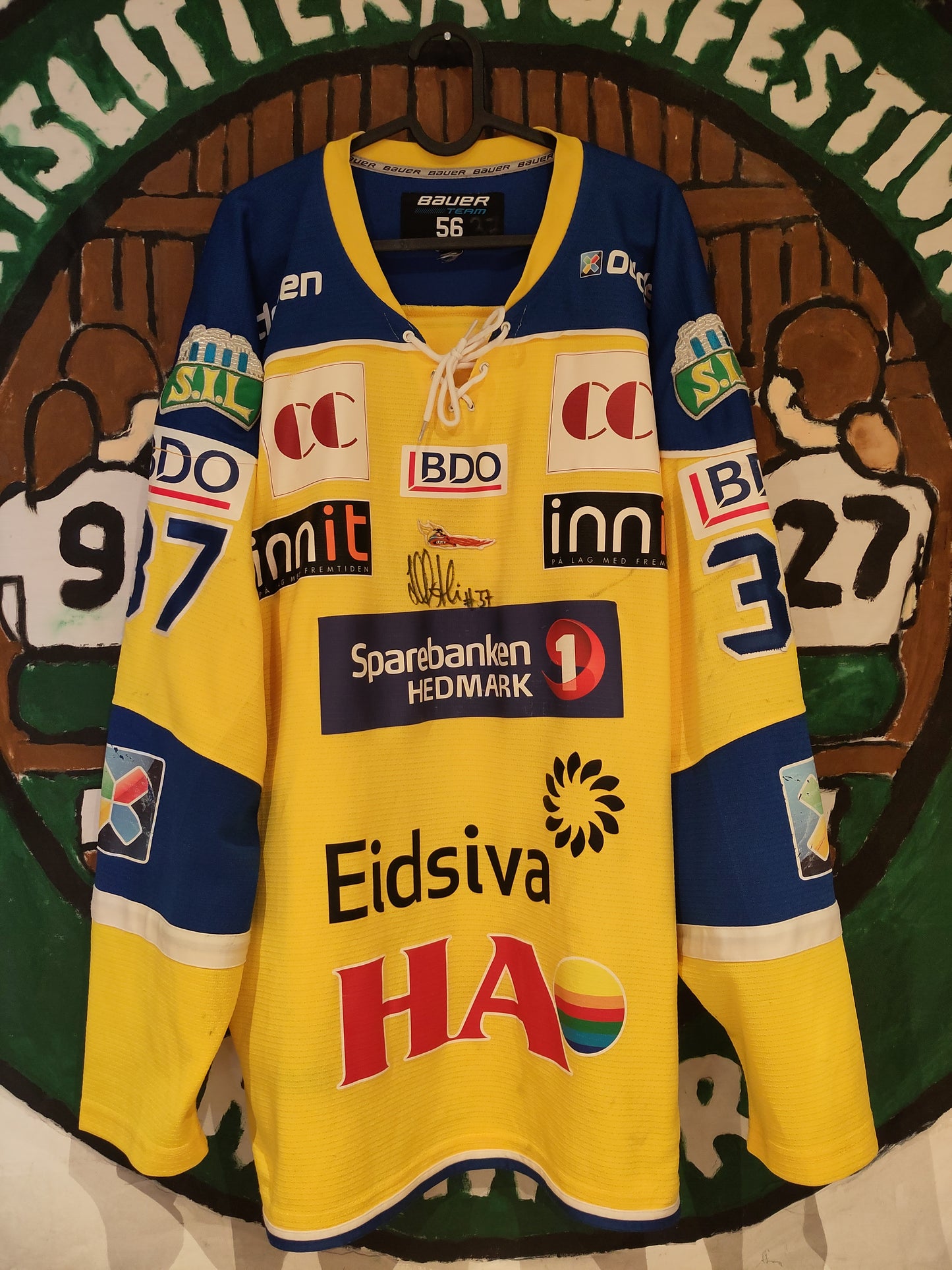 Storhamar Hockey drakt 2014-15 hjemme utøverbrukt/kampbrukt Østli signert*