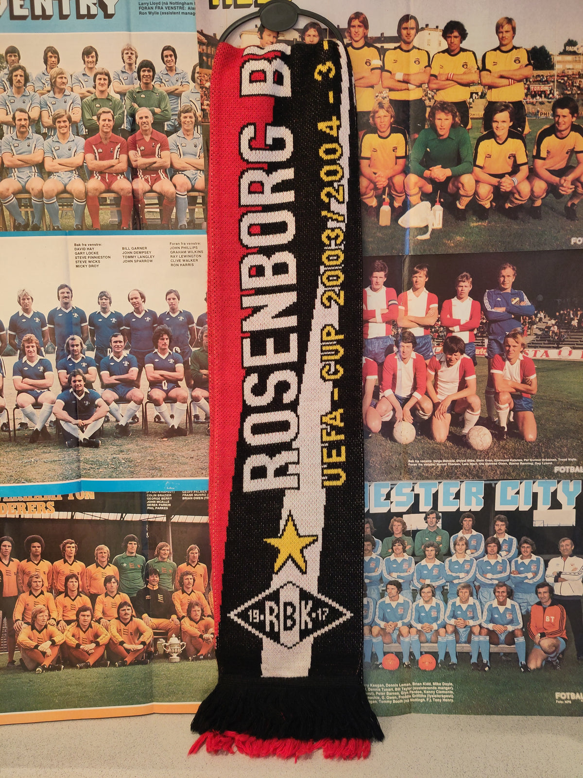 Rosenborg skjerf half&half Benfica UEFA cup 2003-04