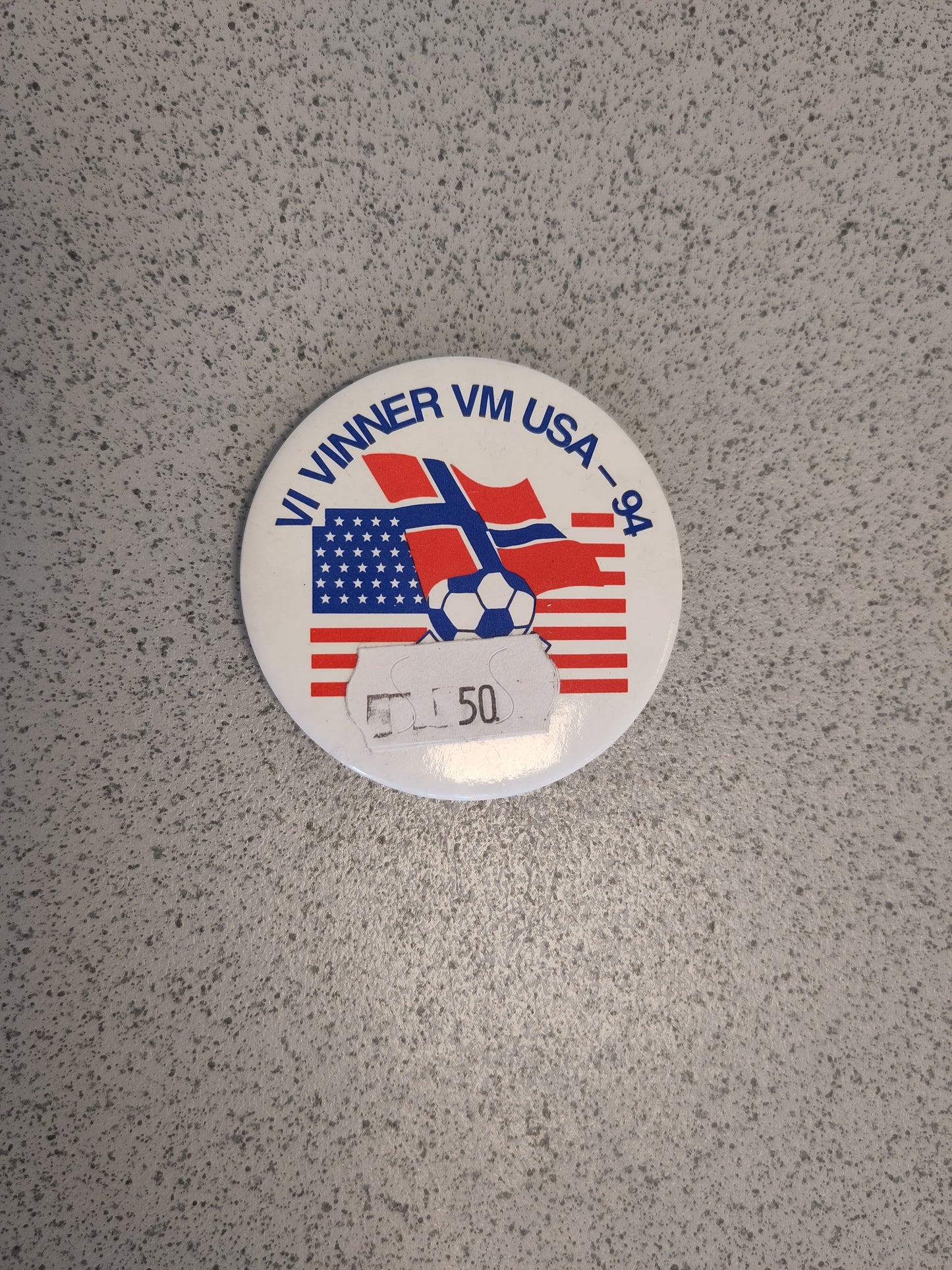 VM 1994 USA button Vi vinner VM