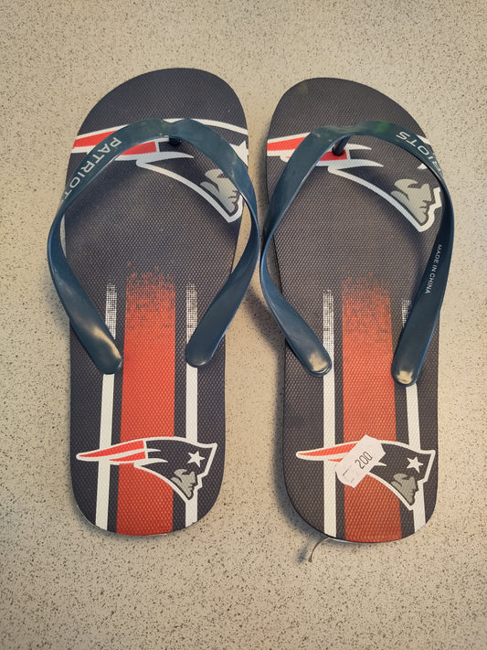 New England Patriots flip flops